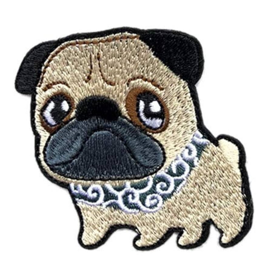 オリジナル 刺しゅう doggy アイロン接着タイプ